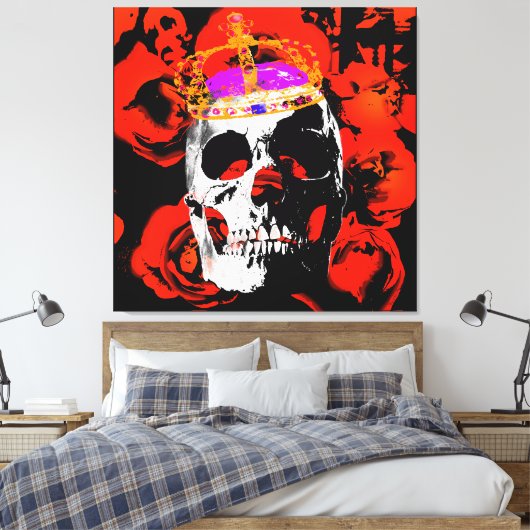 Hoofd Koning. Canvas Afdruk (Insitu (Slaapkamer))
