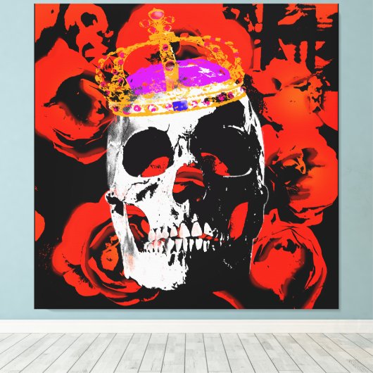 Hoofd Koning. Canvas Afdruk (Insitu (Houten vloer))