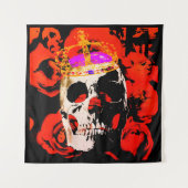 Hoofd Koning. Canvas, muurkunst, poster Wandkleed (Voorkant)