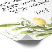 Hoofd Lemon Mimosa Bar Drinkbord Poster (Hoek)
