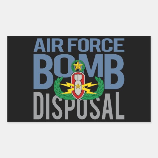 Hoofd luchtmacht EOD Rechthoekige Sticker (Voorkant)