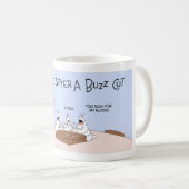 Hoofd luizen na het snijden koffiemok (Voorkant rechts)