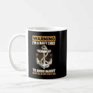 Hoofd marine onderofficier grappige militair veter koffiemok