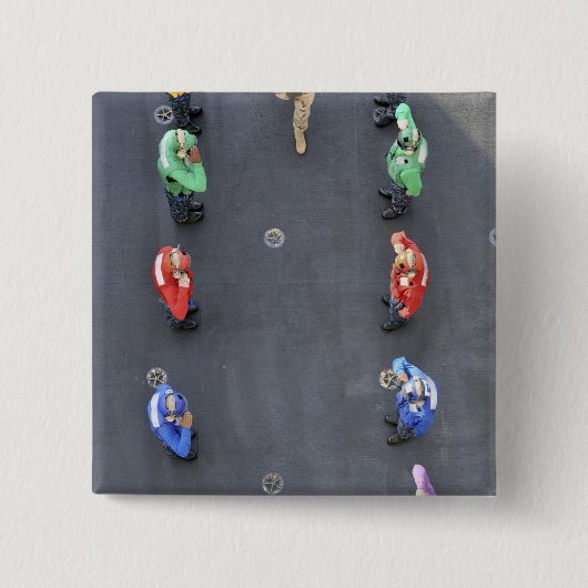 Hoofd marine operaties vierkante button 5,1 cm (Voorkant)