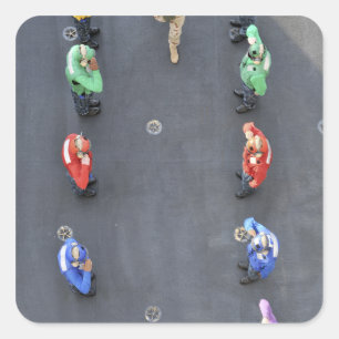 Hoofd marine operaties vierkante sticker