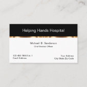 Hoofd medische staf van het ziekenhuis van Classy Visitekaartje (Voorkant)