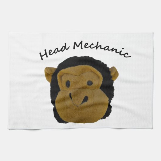 Hoofd Mehanic. Trouble Tea Towels Theedoek (Horizontaal)