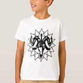 Hoofd met Chaos Star (zwart) T-shirt (Voorkant)