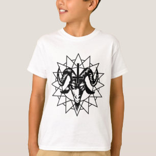Hoofd met Chaos Star (zwart) T-shirt
