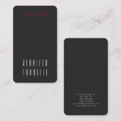 Hoofd moderne Gray Professional Consultant Visitekaartje (Voorkant / Achterkant)