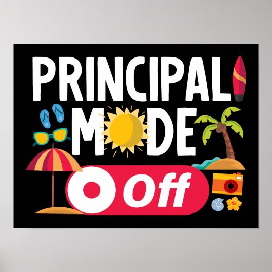 Hoofd modus uit laatste dag van de schoolzomer Gra Poster (Voorkant)