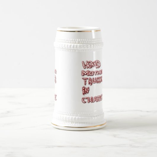 Hoofd moeder trucker in leiding bierpul (Center)