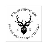  Hoofd Monogram Naam en retouradres Zelfinktende Stempel (Design)