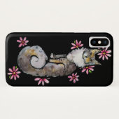 Hoofd muntstuk in Calico Cat Pink Daisy Case-Mate iPhone Case (Achterkant (horizontaal))