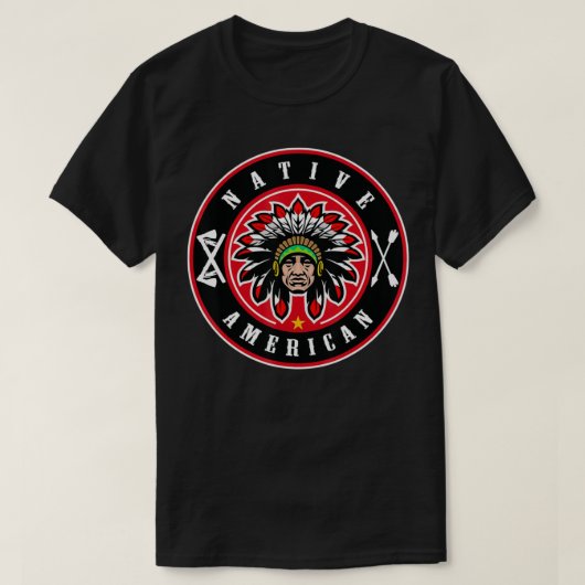 Hoofd Native American Indians Warbonnets Hoofd T-shirt (Design voorkant)
