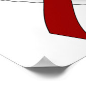 Hoofd Neck Cancer Burgundy White Ribbon 3 Poster (Hoek)