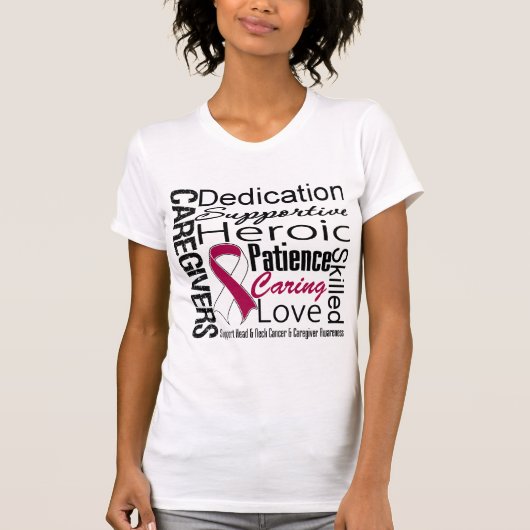 Hoofd Neck Cancer Caregivers Collage T-shirt (Voorkant)