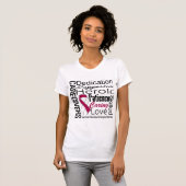 Hoofd Neck Cancer Caregivers Collage T-shirt (Voorkant volledig)