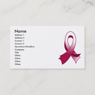 Hoofd Neck Cancer Stylish Ribbon Visitekaartje