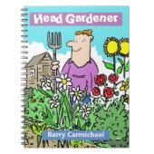 Hoofd Notitieboek Gardener Gardening (Voorkant)