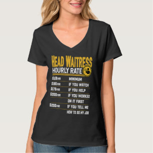 Hoofd Ober Salaris per uur Hoofd Ober Ober Perso T-shirt