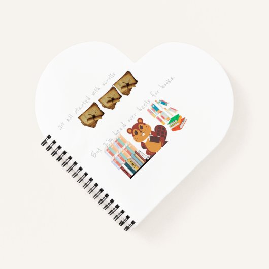 'Hoofd om de hakken voor boeken' Notitieboek (Voorkant)