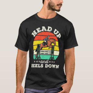 Hoofd omhoog en hakken neer Paardrijden Ruiterspor T-shirt