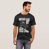 Hoofd omhoog hakken omlaag t-shirt (Voorkant volledig)