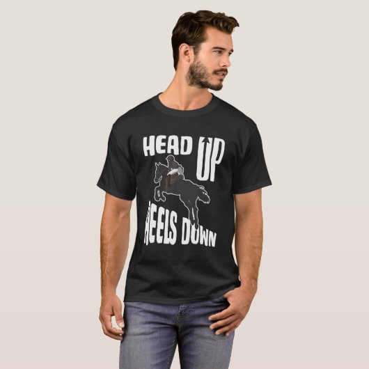 Hoofd omhoog hakken omlaag t-shirt (Voorkant volledig)