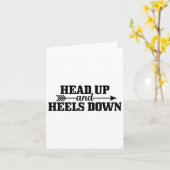 Hoofd omhoog &versterker; hakken omlaag paardrijde kaart (Gele Bloem)