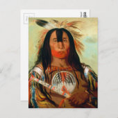 Hoofd oorlogsleider van de Blood-Indiërs. Briefkaart (Voorkant / Achterkant)