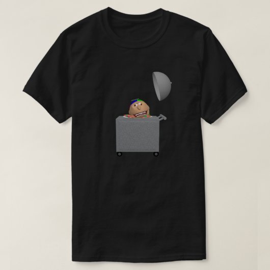 Hoofd op een bord op kar T-shirt (Design voorkant)