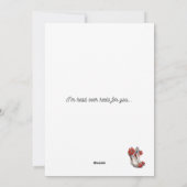 Hoofd over hakken-trappen feestdagenkaart (Achterkant)