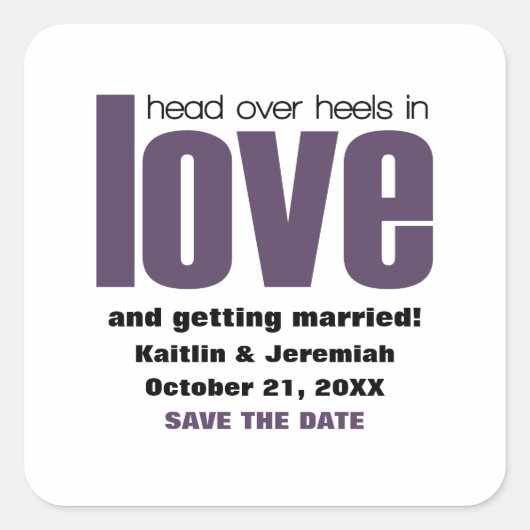 Hoofd over Heels sparen de Stickers van de Datum,  (Voorkant)
