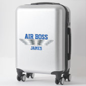 Hoofd piloot Air Boss Silver Pilot Wings Sticker (Koffer)