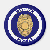 Hoofd politie Badge Shield Custom Magneet (Voorkant)