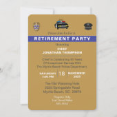 Hoofd politie Blauwe Lijn Gold Retirement Kaart (Voorkant)