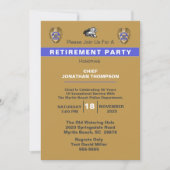 Hoofd politie Blauwe Lijn Gold Retirement Kaart (Voorkant)