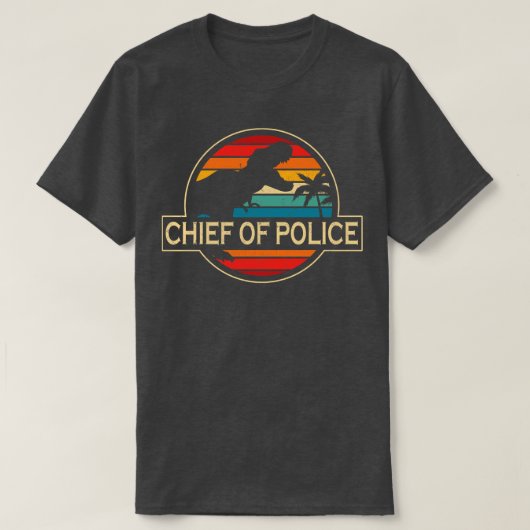 Hoofd politie Dinosaur T-shirt (Design voorkant)