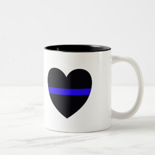 Hoofd politie Thin Blue Line Tweekleurige Koffiemok