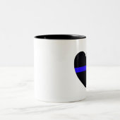 Hoofd politie Thin Blue Line Tweekleurige Koffiemok (Center)