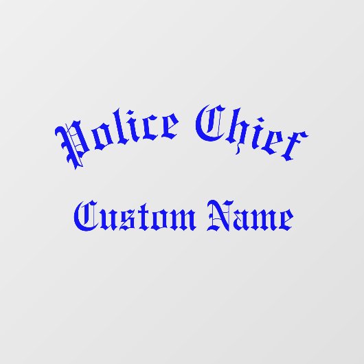 Hoofd politie van de Thin Blue Line Raamsticker (Vel)