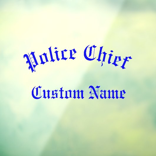 Hoofd politie van de Thin Blue Line Raamsticker (Vel 3)