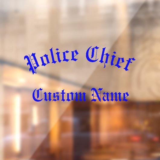 Hoofd politie van de Thin Blue Line Raamsticker (Vel 2)