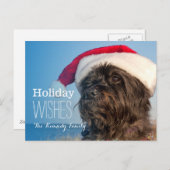 Hoofd portret van steenhoopterriër feestdagenkaart (Voorkant / Achterkant)