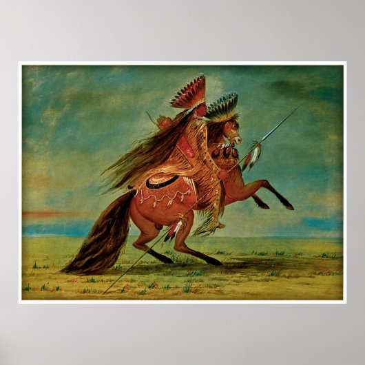 Hoofd rij door George Catlin 1850 Poster (Voorkant)