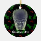 Hoofd röntgenkerst keramisch ornament (Voorkant)