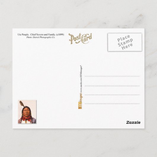 Hoofd Severo en Familie (Ute Mensen) Briefkaart (Achterkant)