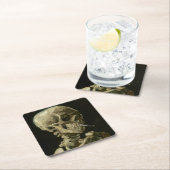 Hoofd Skelet met Sigarette van Van Gogh Kartonnen Onderzetters (Insitu)