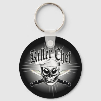 Hoofd Skull 4: Killer Chef Sleutelhanger